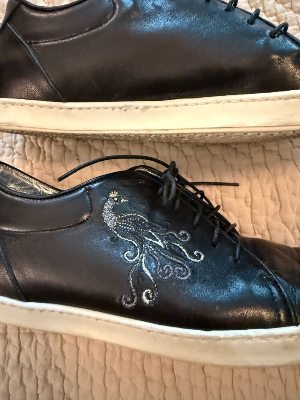 **Mashizan Black Leather Shoes**
